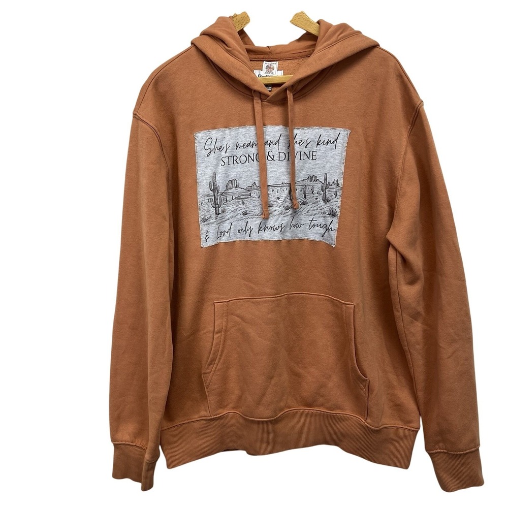Upcycled Appliqué Hoodie Sweatshirt XL Pumpkin Strong & Devine Lord Only Knows
